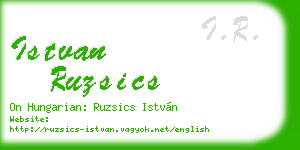 istvan ruzsics business card